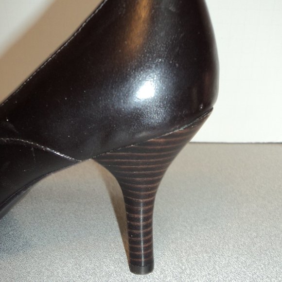 Etienne Aigner Womens 8 M Brown Leather Shoes Pumps Heels Pointed Toe - Picture 12 of 14